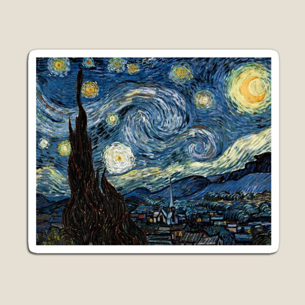 Starry Night - Vincent Van Gogh - Gift Ideas for Art Lovers Magnet