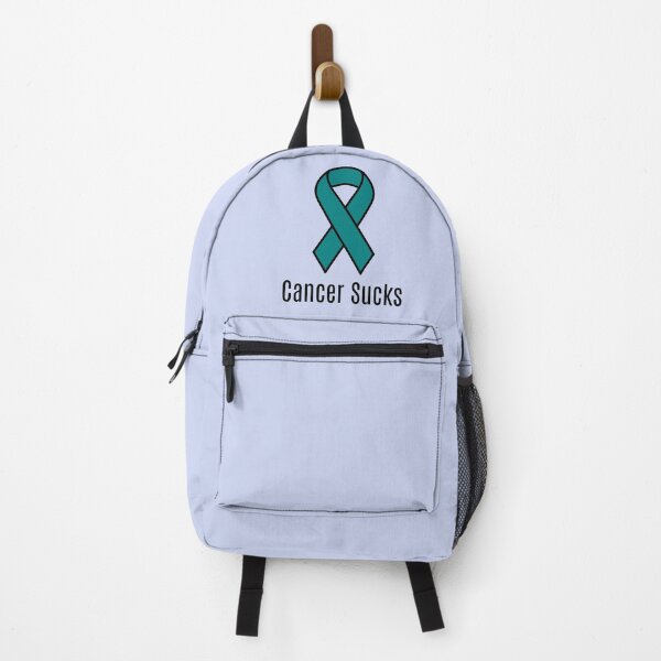 Item preview, Cancer Sucks Teal Ovarian Cancer Awareness Ribbon designed and sold by Sugar-Magnolia.