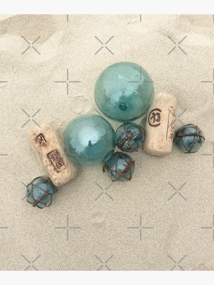 "Japanese Glass and Wood Floats, Oregon Coast, Antiques" Sticker for