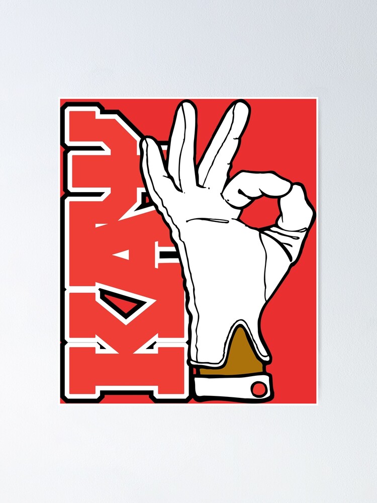 ouder haar glans Kappa Hand Sign" Poster for Sale by HBCUPride | Redbubble