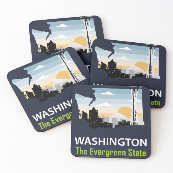 Item preview, Washington - The Evergreen State - Bumper Sticker designed and sold by d1mology.