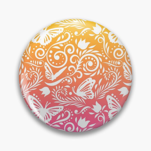 Item preview, Butterfly and Flower - Mango Peach Smoothie RS designed and sold by CreativityRoams.