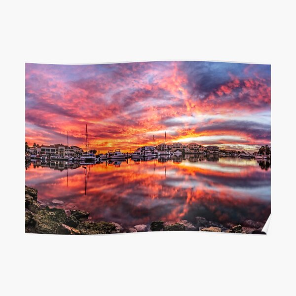 Mindarie Marina Sunset, Perth Western Australia Poster