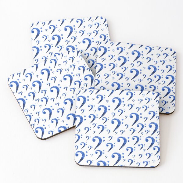 Item preview, Watercolor Music Bass Clef in Blue designed and sold by Tara Barnaba.