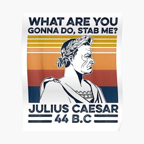 What Are You Gonna Do Stab Me Julius Caesar 44 Bc Vintage Retro Poster