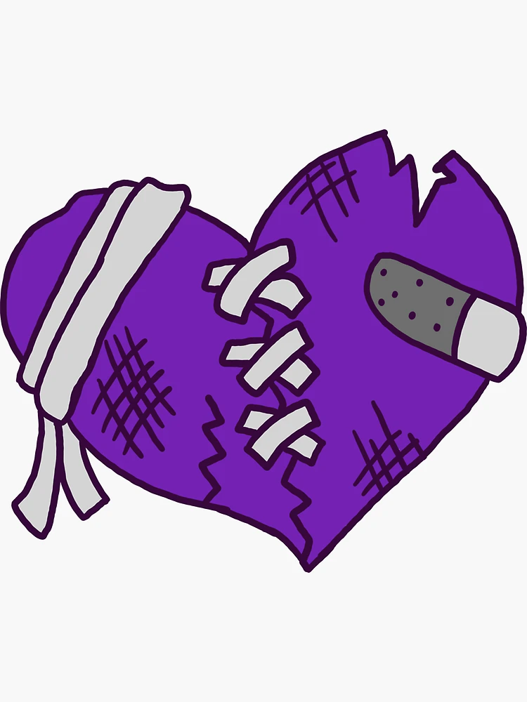 Stitched Heart (purple) | Sticker