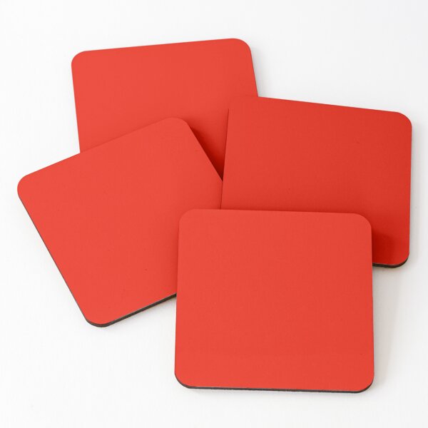Item preview, PLAIN SOLID FLUORESCENT RED- NEON RED - 100 SHADES OF RED ON OZCUSHIONS designed and sold by ozcushions.