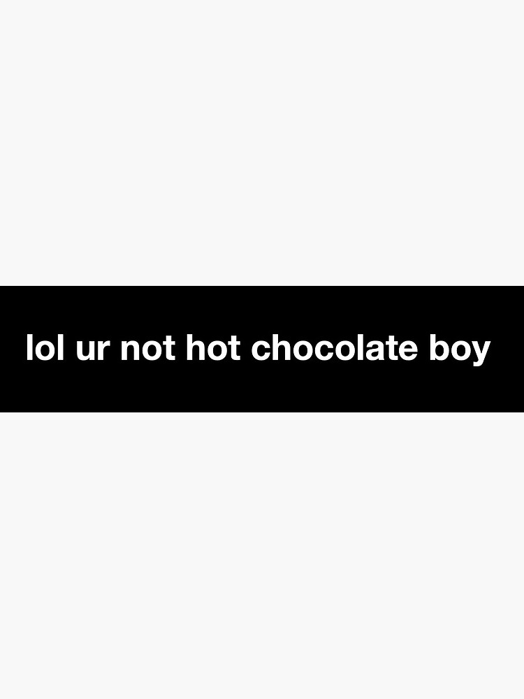 "hot chocolate boy" Sticker by fallouthannah Redbubble