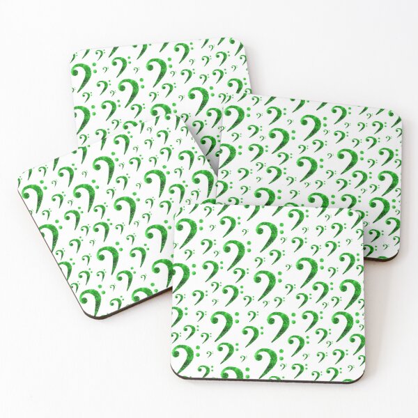 Item preview, Watercolor Music Bass Clef in Green designed and sold by Tara Barnaba.