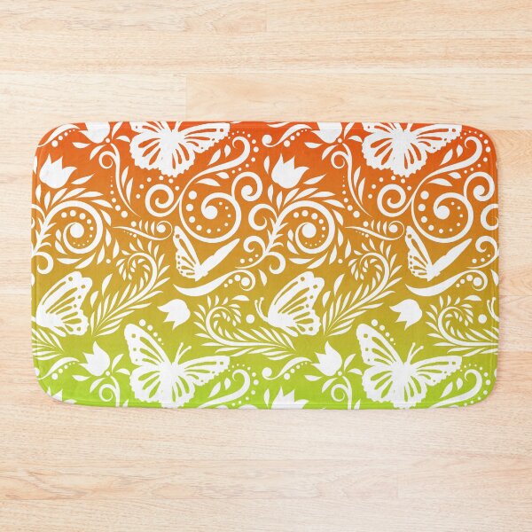 Item preview, Butterfly and Flower - Tangerine & Lime (Citrus Lover Collection) designed and sold by CreativityRoams.