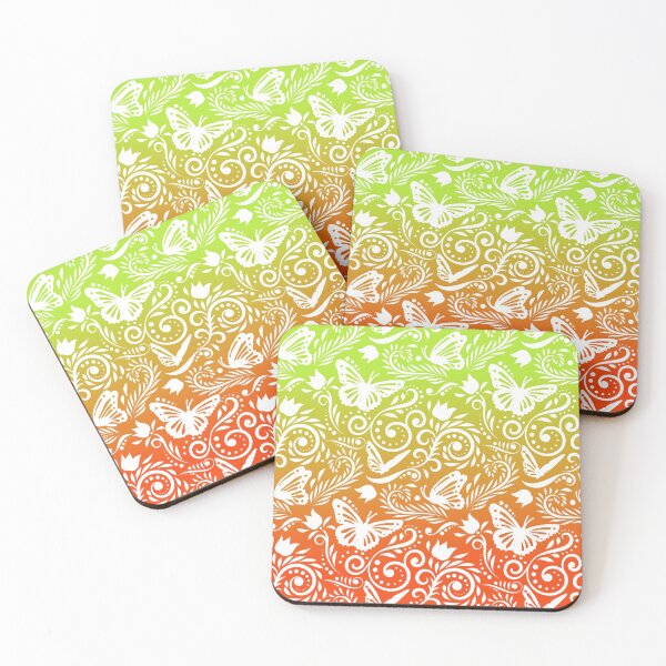 Item preview, Butterfly and Flower - Tangerine & Lime RS (Citrus Lover Collection) designed and sold by CreativityRoams.