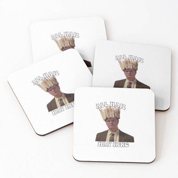 Item preview, Dwight schrute the office "ALL HAIL HAY KING" designed and sold by Preppy Positivity.