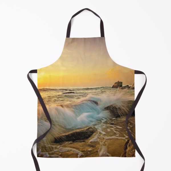 Item preview, SUNSET SEASCAPE WAVES & ROCKS designed and sold by DigitalEffects.