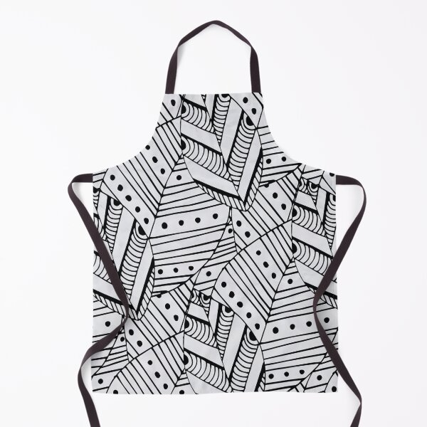 Item preview, Hand drawn black and white abstract leafs pattern  designed and sold by baligaia.