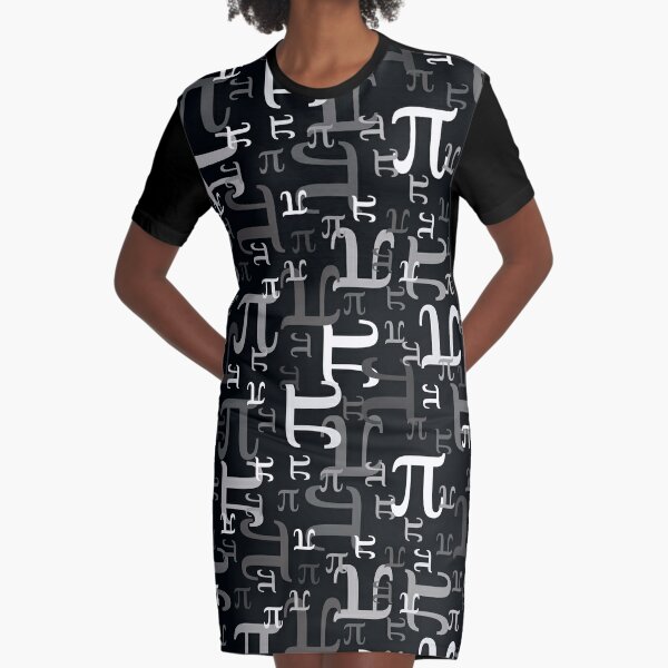 Pieces of Pi (Dark) Graphic T-Shirt Dress