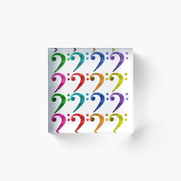 Artikelvorschau, Aquarell Musik Bassschlüssel im Regenbogen entworfen und verkauft von Tara Barnaba.