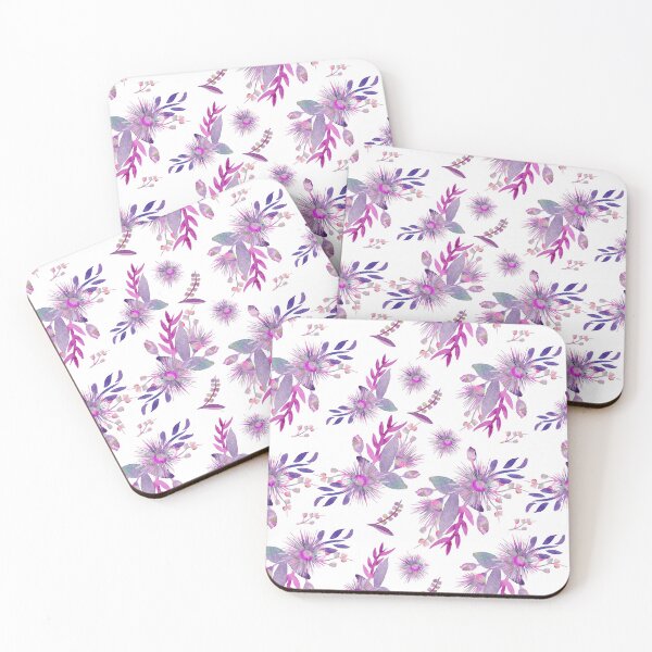 Item preview, Watercolour Springtime Australian Pattern - Pretty Pink and Purple designed and sold by Sketchbook Designs.
