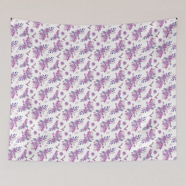 Item preview, Watercolour Springtime Australian Pattern - Pretty Pink and Purple designed and sold by Sketchbook Designs.