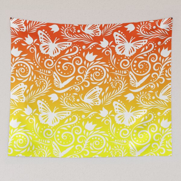 Item preview, Butterfly and Flower - Lemon & Tangerine RS (Citrus Lover Collection) designed and sold by CreativityRoams.