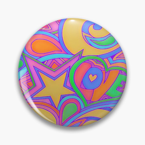 Item preview, Peace Love and Stars Retro Art designed and sold by Alondra.