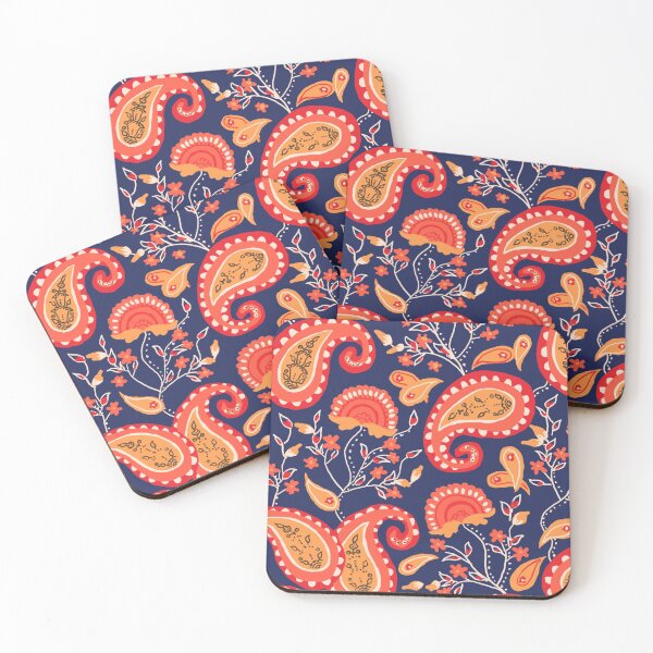 Item preview, Orange and Blue Paisley designed and sold by astrobiologist.