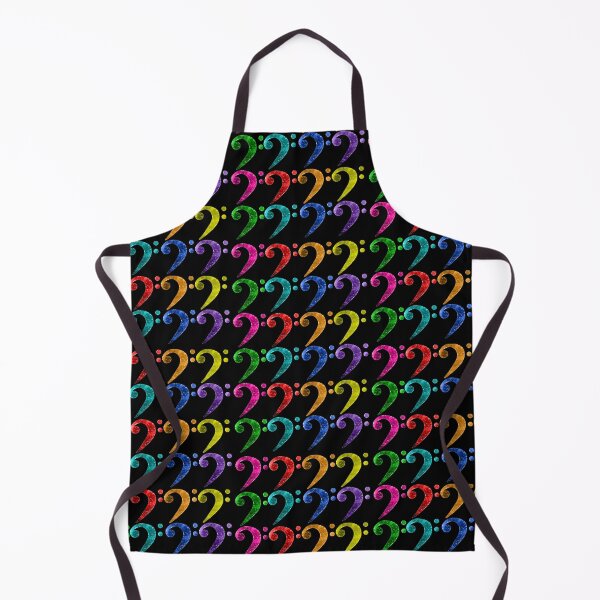 Item preview, Watercolor Music Bass Clef in Rainbow designed and sold by Tara Barnaba.