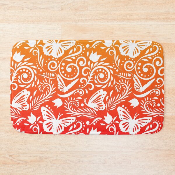Item preview, Butterfly and Flower - Tangerine & Grapefruit (Citrus Lover Collection) designed and sold by CreativityRoams.