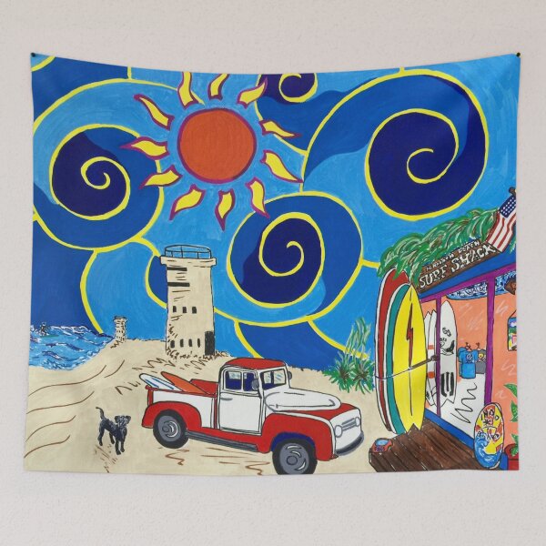 Item preview, Classic Pickup and Surf Shack ~ Cindy Cunningham designed and sold by Cindy Cunningham.