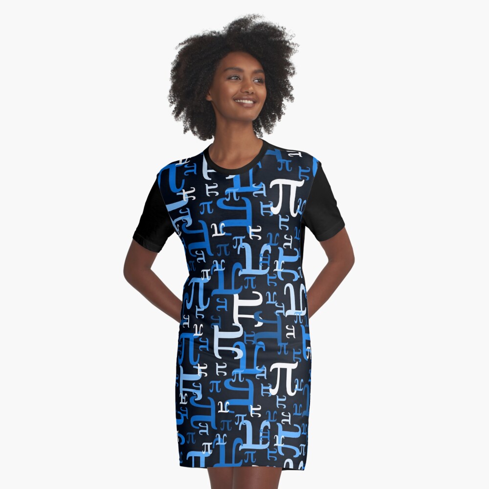 Pieces of Pi (Blue)' Graphic T-Shirt Dress for Sale by robyriker