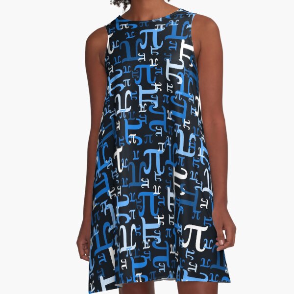 Pieces of Pi (Blue) A-Line Dress