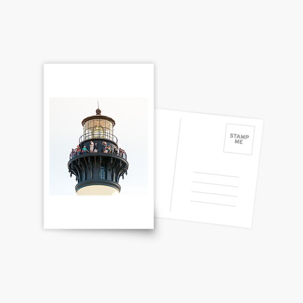 Bodie Island Lighthouse Climbers on the Rail! Postcard