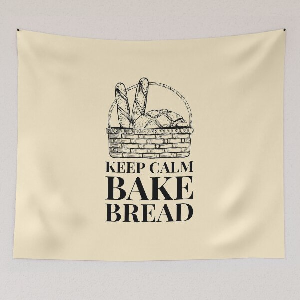 Item preview, Calm Bake Bread basket of loaves quote designed and sold by javes93.