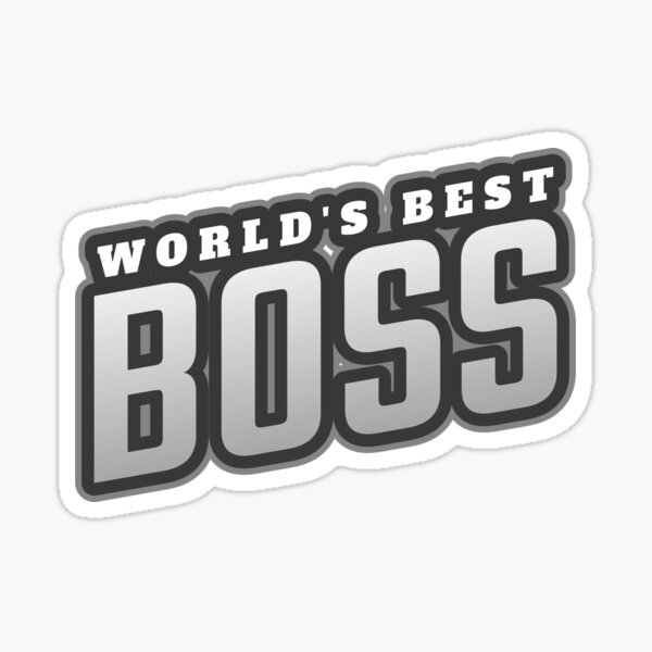 "World's Best Boss" Sticker by Wealthdesign Redbubble