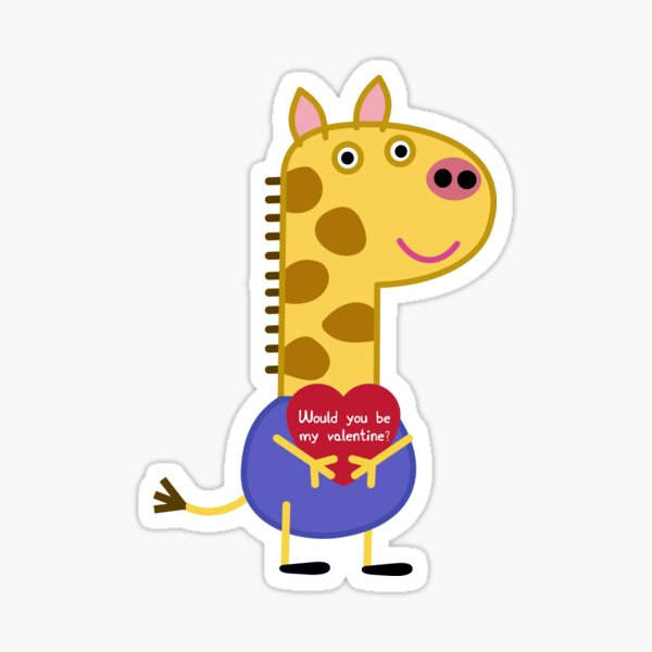 la jirafa está enamorada Pegatina