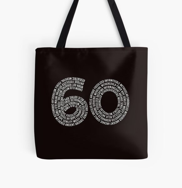 60 and fabulous birthday gift party favor tote bag