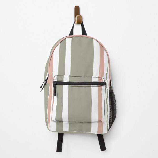 Item preview, Pink and Moss Stripes on White designed and sold by Magic-Moon.