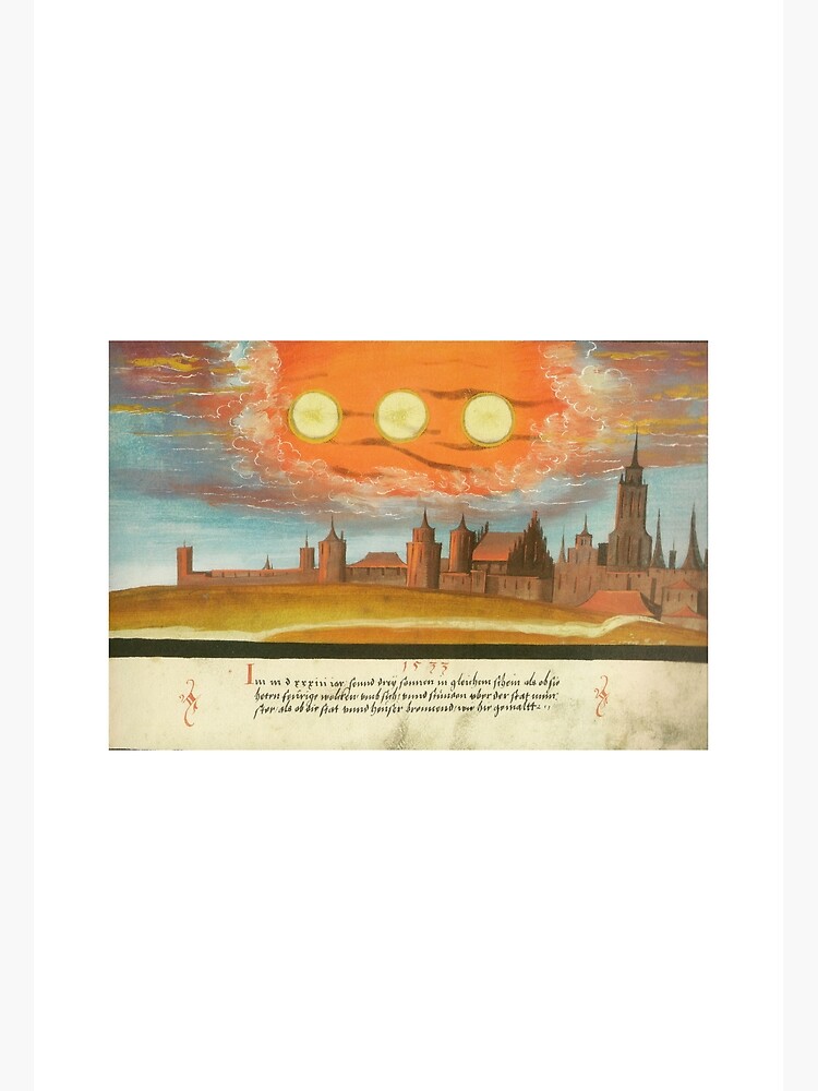 Thumbnail 3 of 3, Poster, Three Suns Above Münster designed and sold by Ouijawedge.