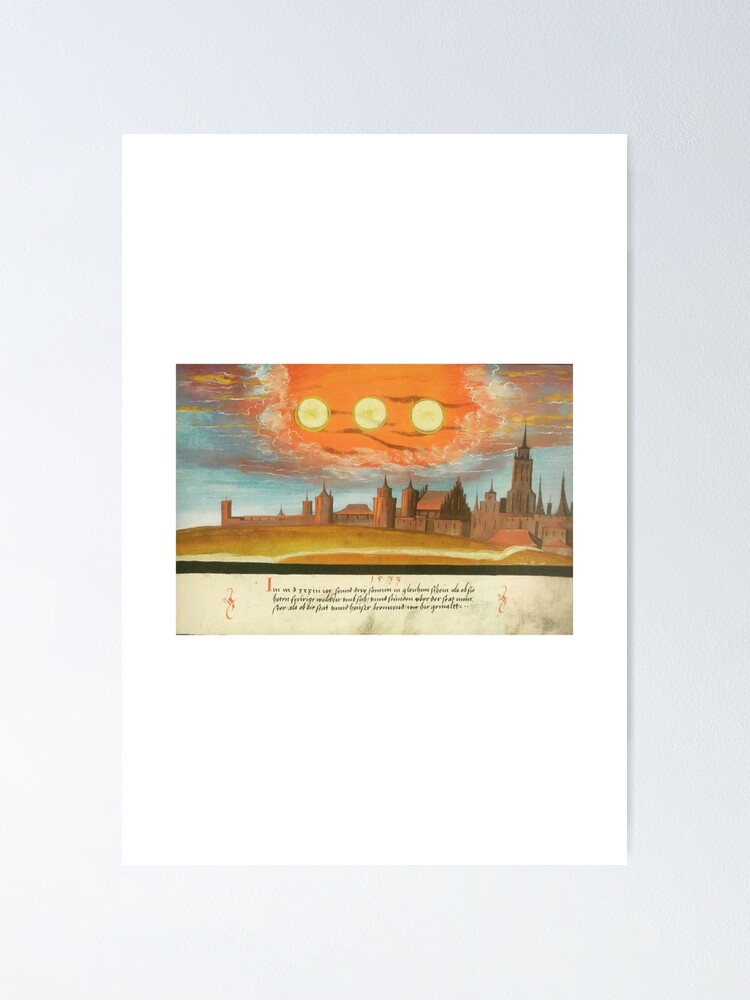 Thumbnail 1 of 3, Poster, Three Suns Above Münster designed and sold by Ouijawedge.