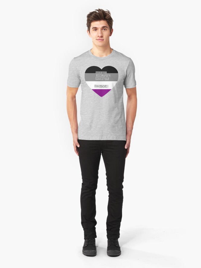 Lets Get One Thing Straight Im Not Asexual Heart Flag T Shirt By Margotte Redbubble 