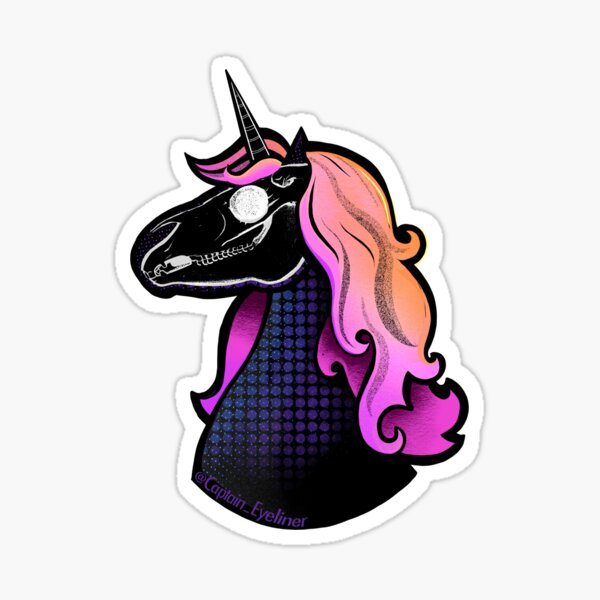 "Unicorn XRay" Sticker for Sale by CaptainEyeliner Redbubble
