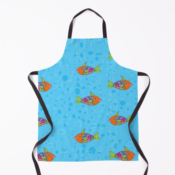 Item preview, Under the ocean view with one cute little colorful fish with water and bubbles pattern designed and sold by Sujitmone.