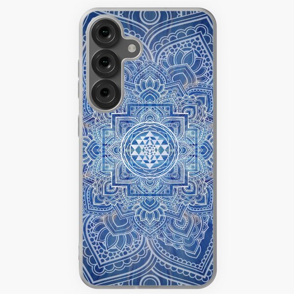 Item preview, Sri Yantra  / Sri Chakra Blue Watercolor designed and sold by k9printart.