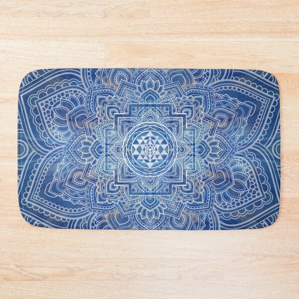 Item preview, Sri Yantra  / Sri Chakra Blue Watercolor designed and sold by k9printart.
