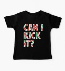 Camiseta para bebés ¿Puedo patearlo? (blanco)