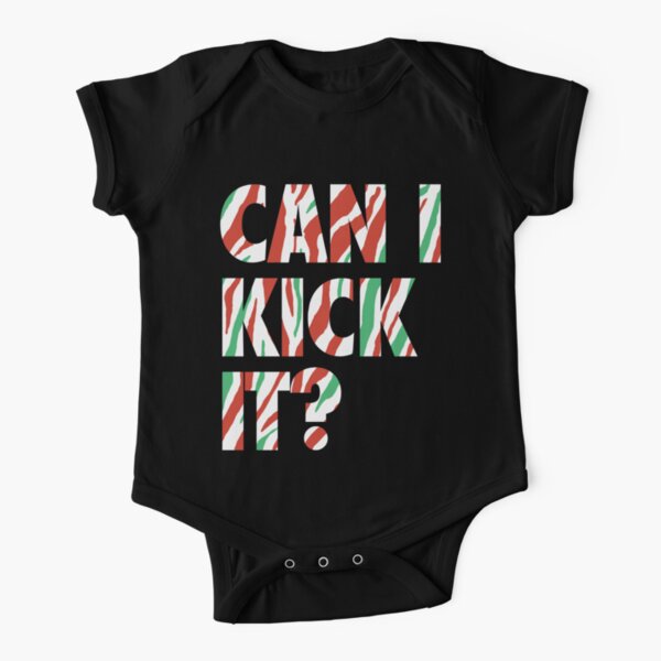 Can I Kick It? (white) Short Sleeve Baby One-Piece