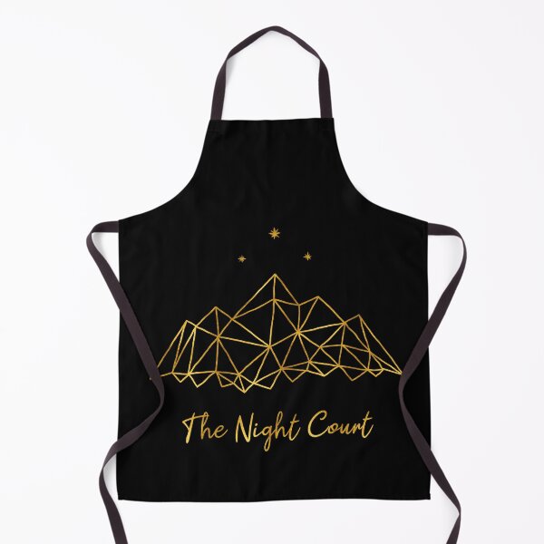 The night court - gold on black Apron