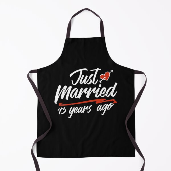 Item preview, Just Married 43 Year Ago Funny Wedding Anniversary Gift for Couples. Novelty way to celebrate a milestone anniversary designed and sold by Orange Pieces.