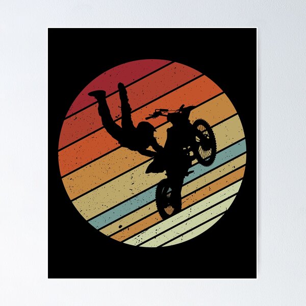 Item preview, Retro Vinatge Style Outdoor Lover Motorcross designed and sold by Orange Pieces.