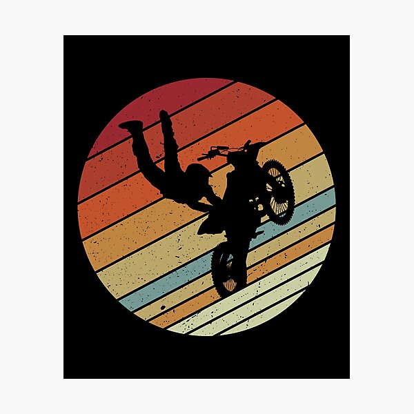 Item preview, Retro Vinatge Style Outdoor Lover Motorcross designed and sold by Orange Pieces.