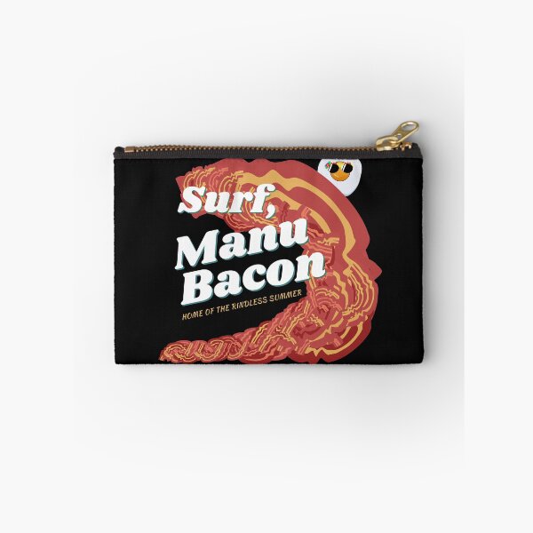 Item preview, Surf Manu Bacon. The Rindless Summer. Funny Surfing Food Pun. designed and sold by shirtdan.